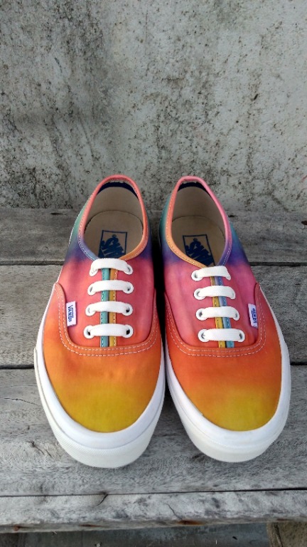 rainbow lace up vans