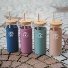 New Coffee Bean Style Glass Cup With Bamboo Lid Straw Home Appliances Kitchenware On Carousell Table of contents bean iced coffee maker by bodum starbucks stainless steel chiseled tumbler coffee bean style glass cup with bamboo