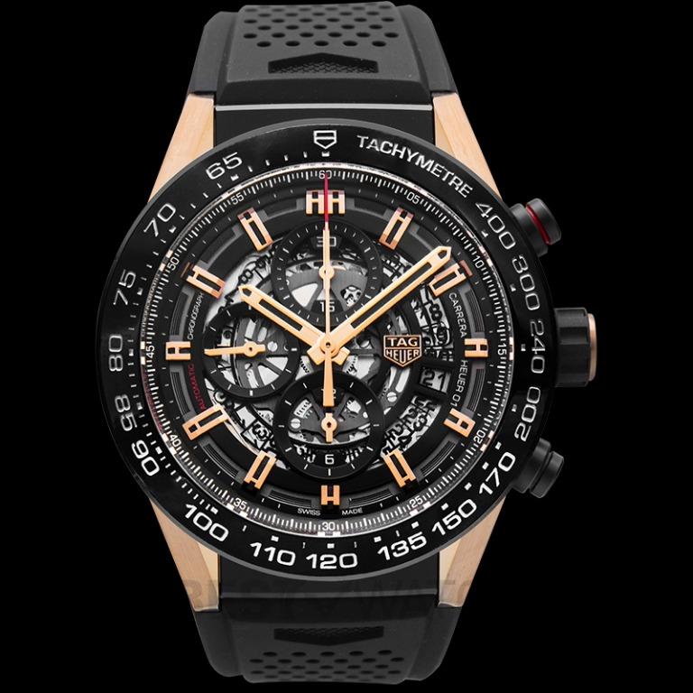 NEW TAG Heuer Carrera Automatic Chronograph Black Skeleton Dial