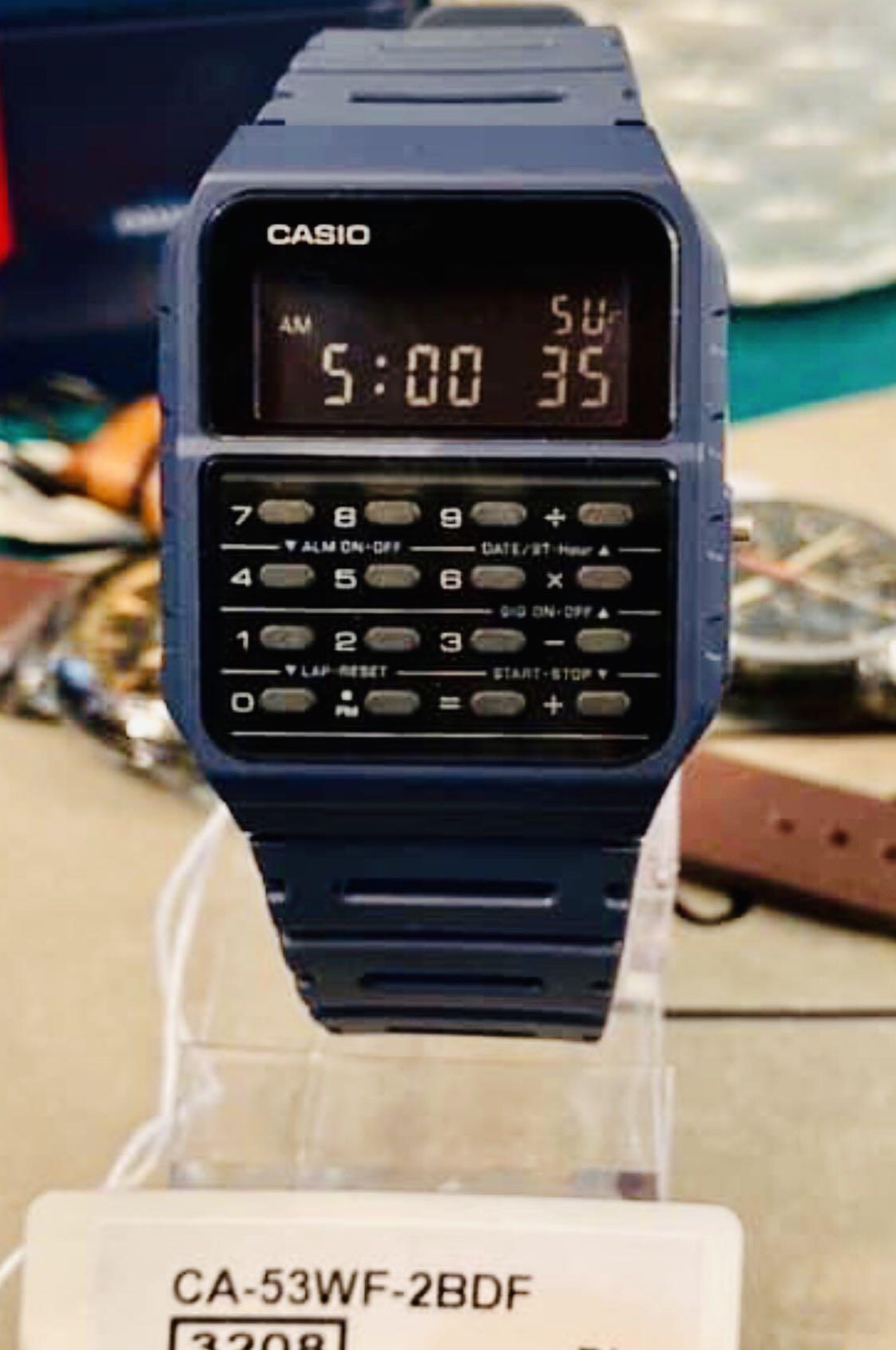 New Casio Unisex Sports Watch 100 Original Authentic By G Shock Gshock Company Ca 53wf 2bdf Ca 53wf 2b Ca 53w Navy Blue Luxury Watches On Carousell