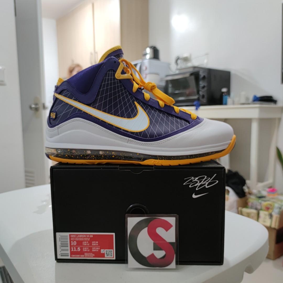 Nike Lebron 7 Media Day Lakers Men S Fashion Footwear Sneakers On Carousell