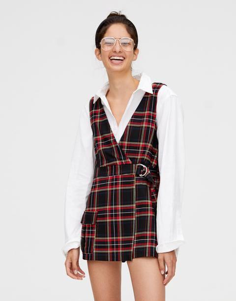 Pull Bear Check Playsuit Women s Fashion Dresses Sets