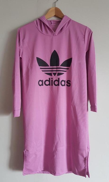 purple adidas dress