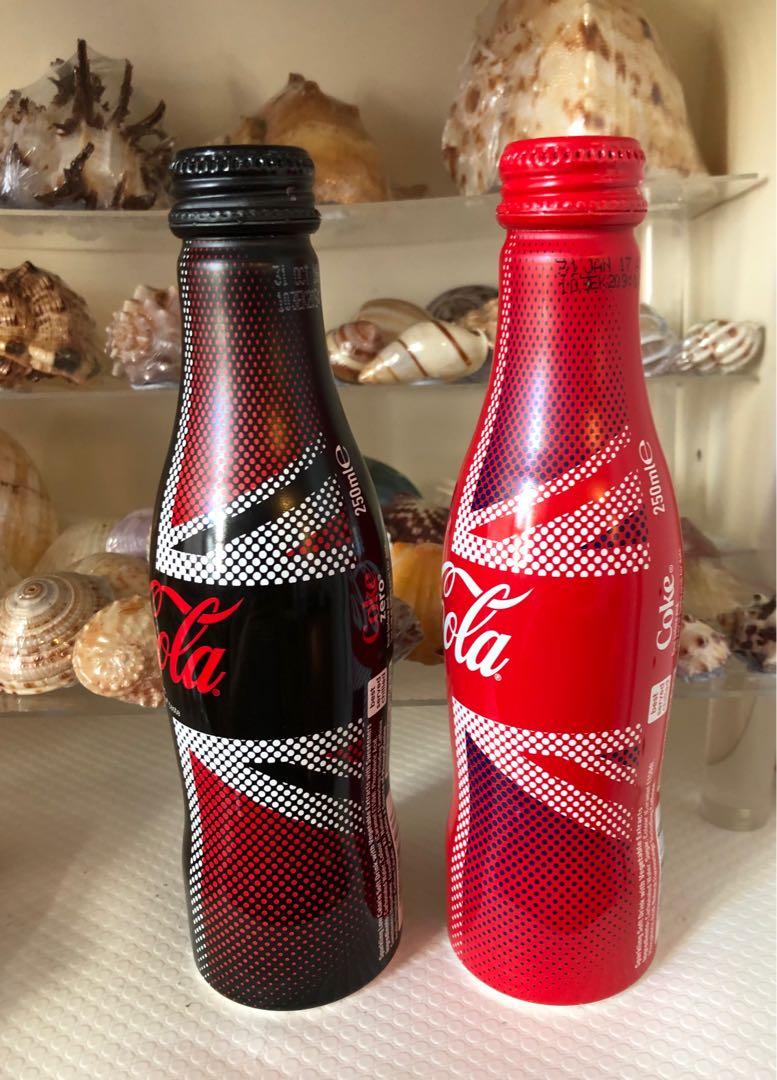 Rare Coca Cola 英國United Kingdom Union Jack 鋁瓶 鋁樽 可口可樂, 嘢食 & 嘢飲, 非酒精類飲品