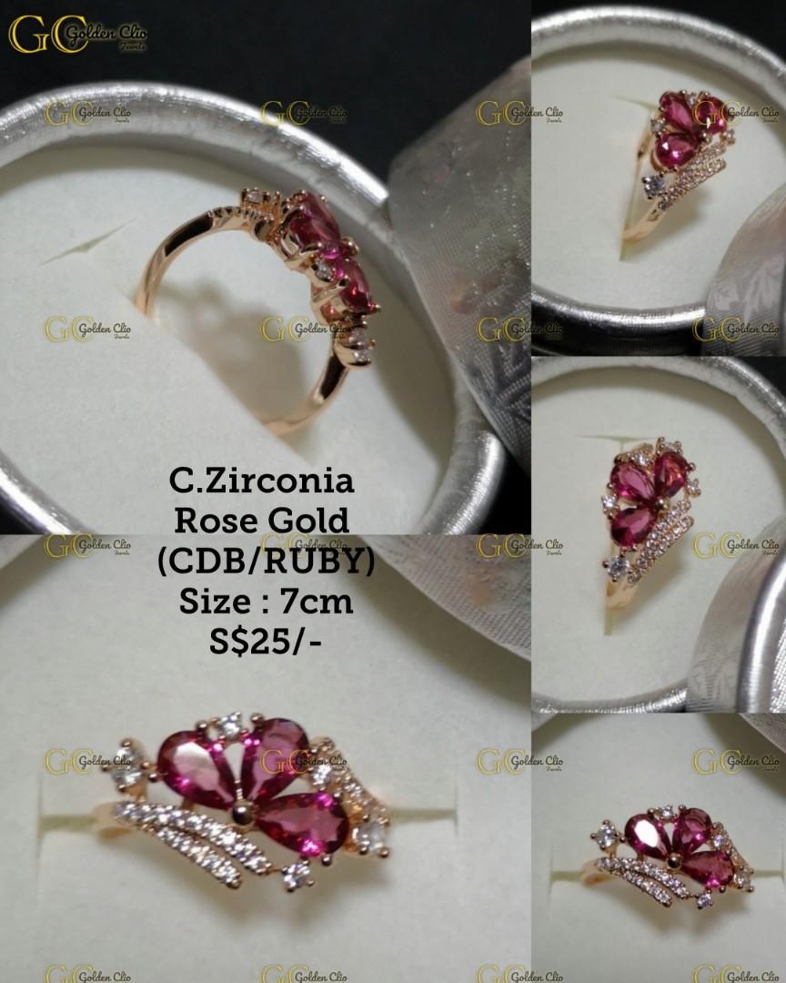 In Stock 925 Sterling Silver Rose Gold Plated Woman Ring Women S Fashion Jewellery Rings On Carousell