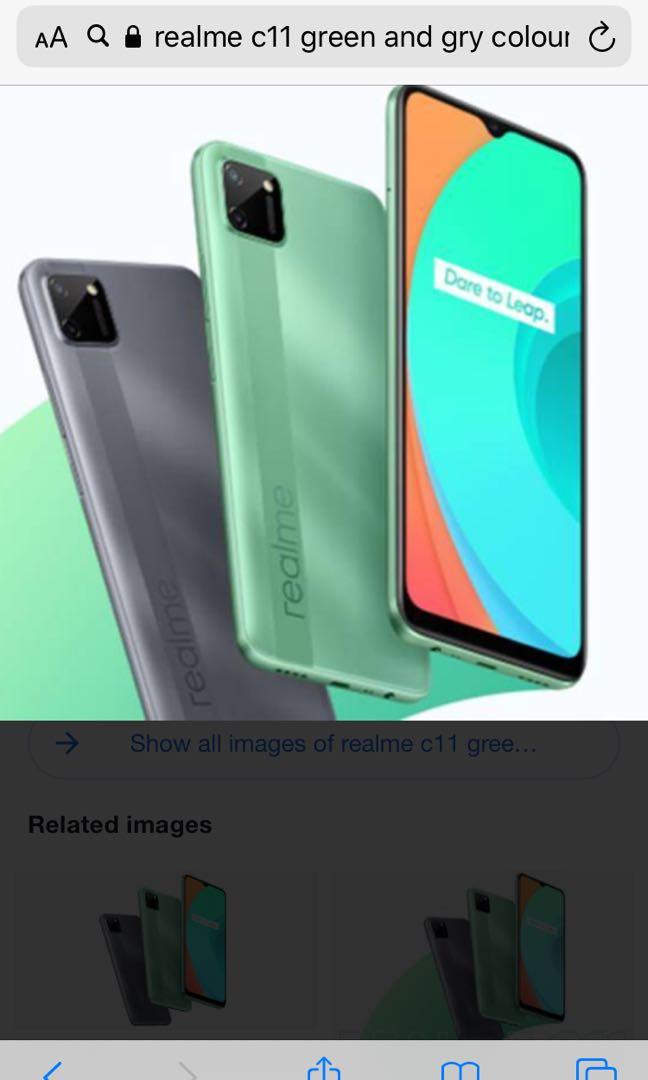 Realme C11 3 32gb Green And Grey New Mobile Phones Tablets Android Phones Others On Carousell
