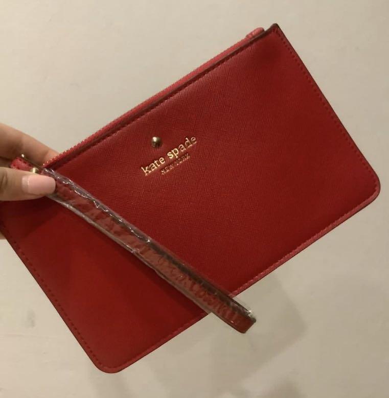 Kate spade red wristlet deals