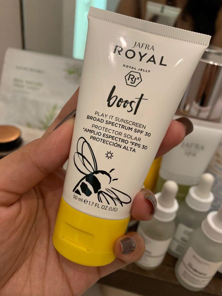 sunscreen jafra royal boost putih
