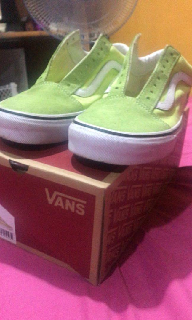 Vans old skool sharp green top