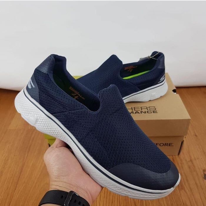 Skechers go walk 4 mens blue sales