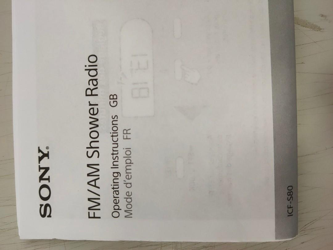 Sony Shower radio, Audio, Portable Music Players on Carousell