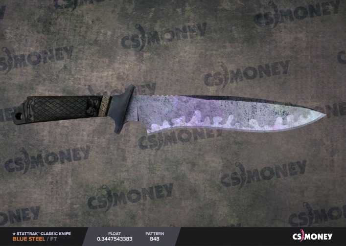 66 Stattrak Classic Knife Blue Steel Ft Csgo Toys Games Video Gaming In Game Products On Carousell
