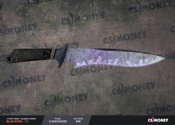 66 Stattrak Classic Knife Blue Steel Ft Csgo Toys Games Video Gaming In Game Products On Carousell