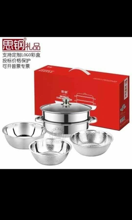 Steamer Stainless Cookware Set Home Furniture Home Appliances Other Kitchen Appliances On Carousell