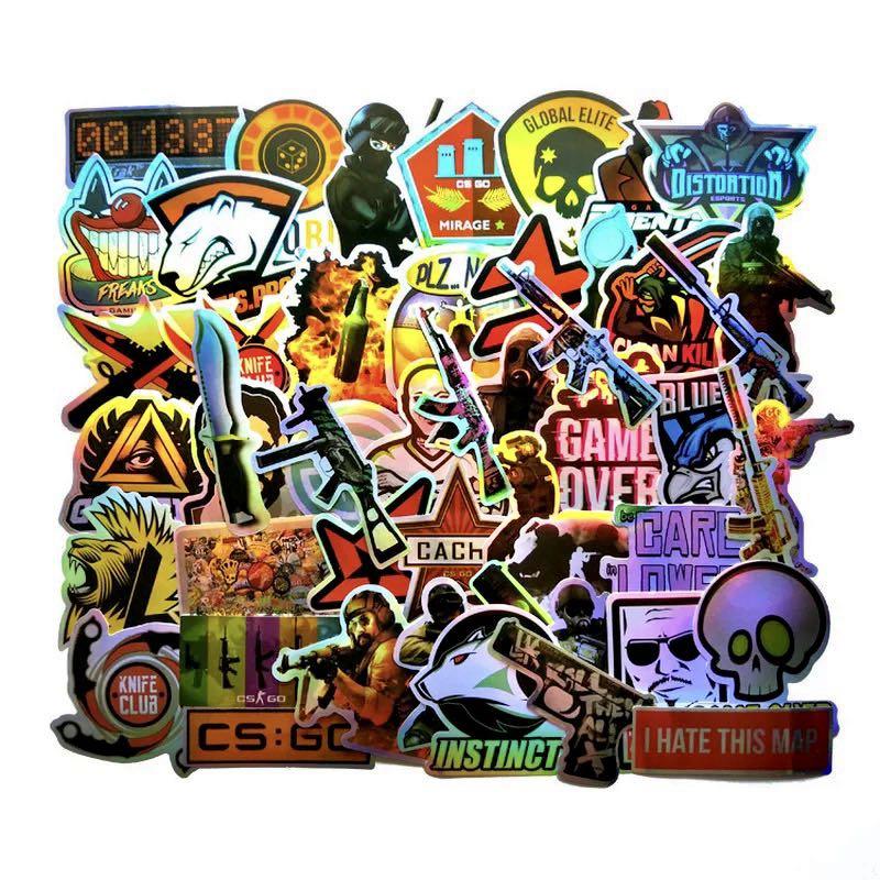 (Stickers) 50pc CSGO Counter Strike Global Offensive Stream Video Games