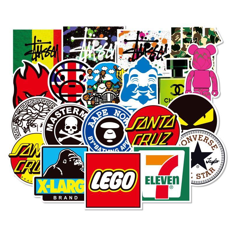Stickers 50pc Trendy Modern Hypebeast Sticker bomb Brands MTV
