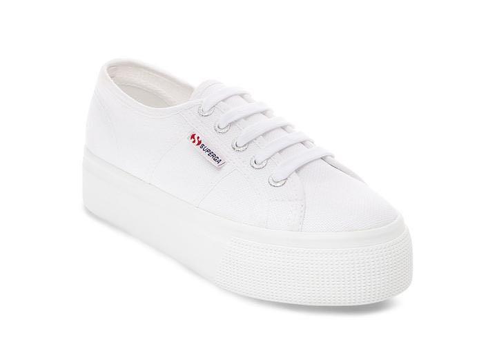 superga leather flatform