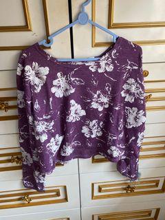 sweater ungu lilac wanita