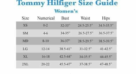 tommy hilfiger dress size chart