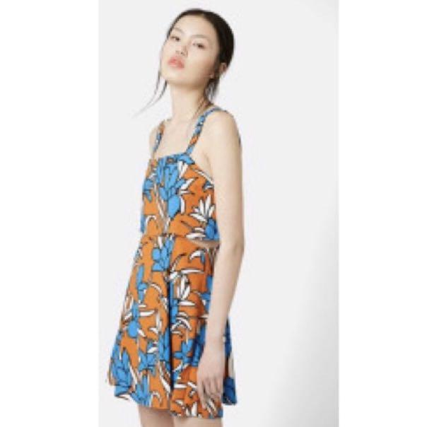 Topshop petite top floral dress
