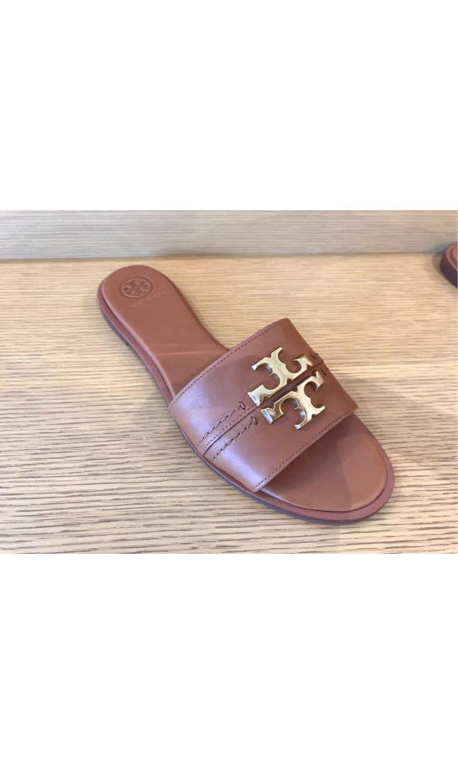 Tory burch everly slides, Women's Fashion, Footwear, Flipflops and 