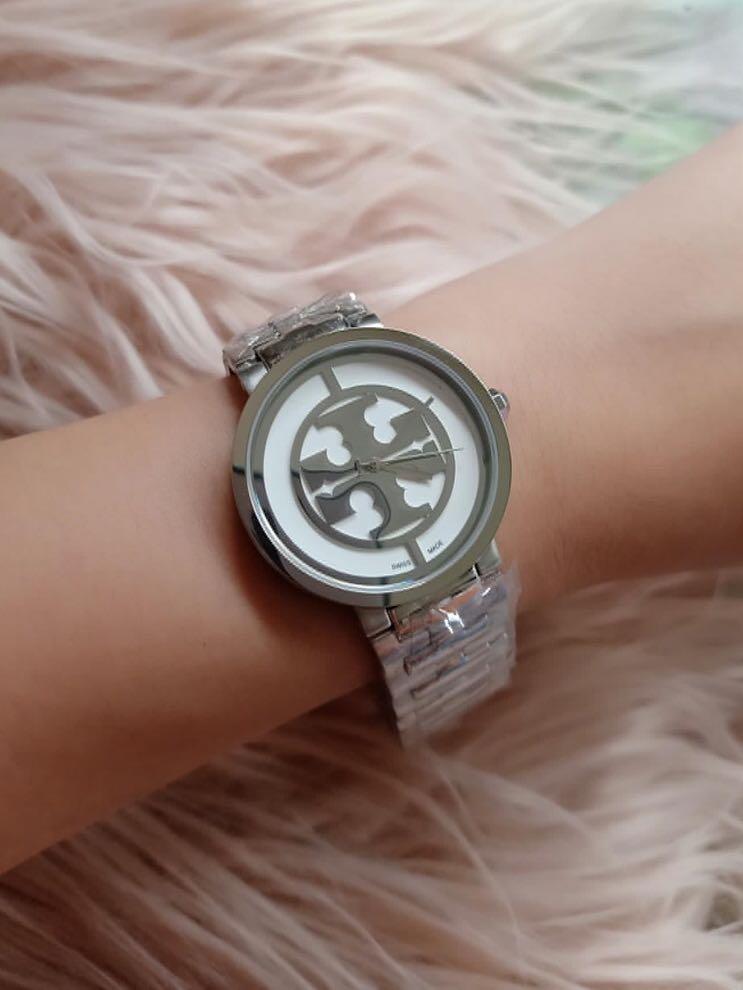 tory burch watch silver
