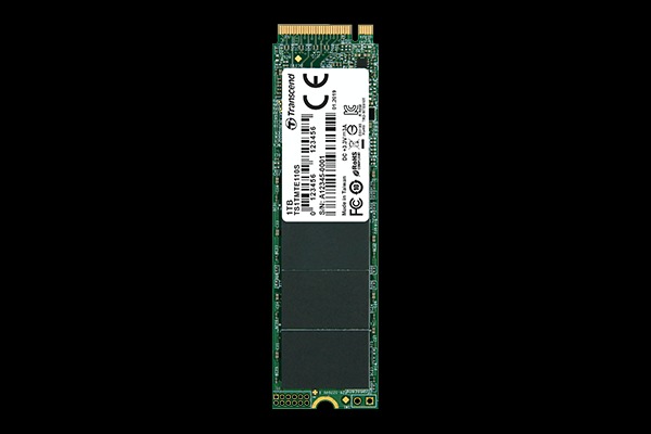 SSD NVMe Transcend MTE110S 128 Go - PCIe Gen3 X4, M.2 2280 - Vitesses Lecture 3300 Mo/s, écriture 2300 Mo/s