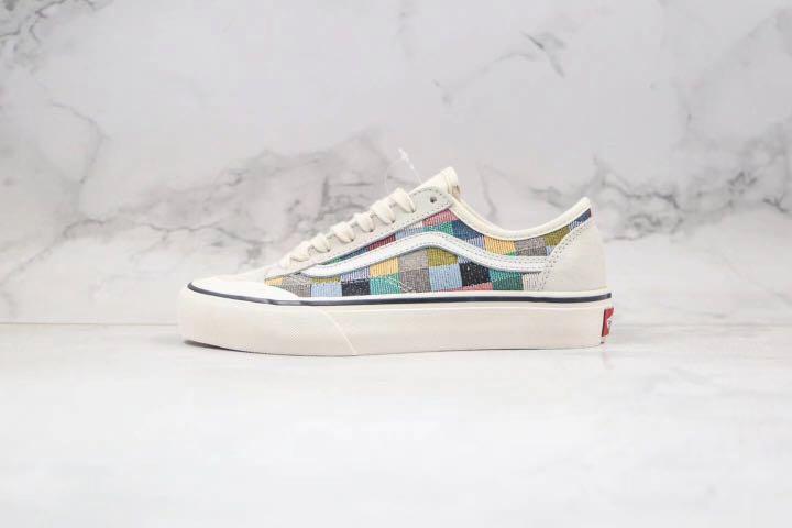 Low top colorful checkerboard vans store