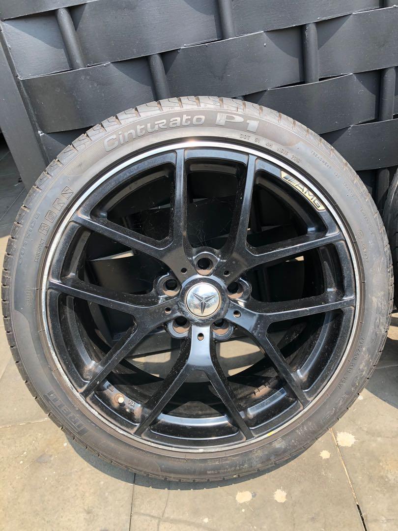 Velg Mobil Mercy Amg Replica 4 Ban Pirelli Aksesoris Mobil Di Carousell