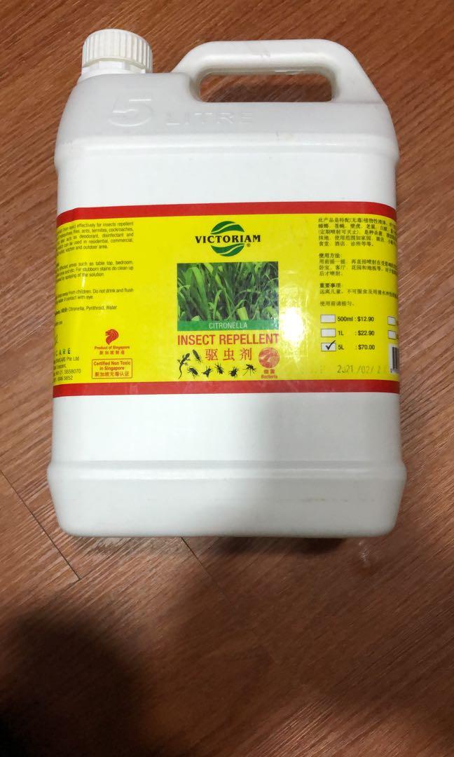 Victoriam Insert Repellent 5 litres free 500 ml with spray head bottle