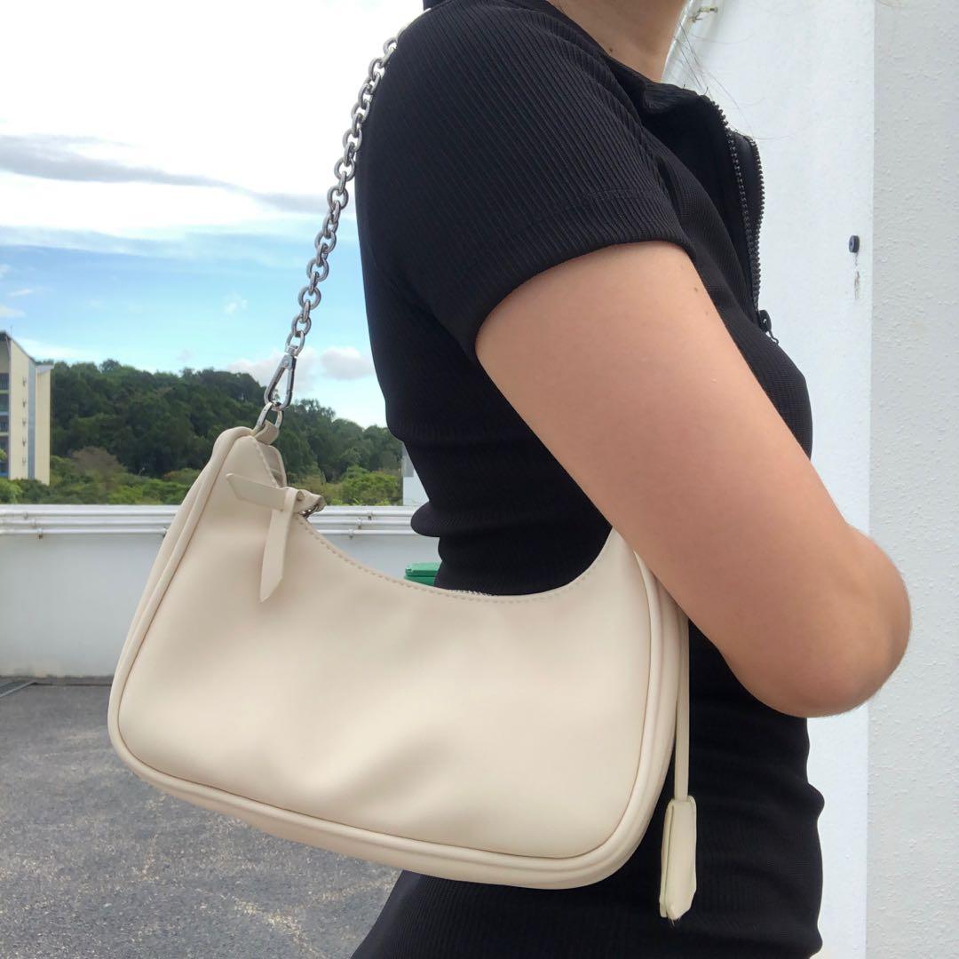 White baguette bag cheap