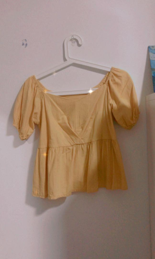 yellow babydoll top