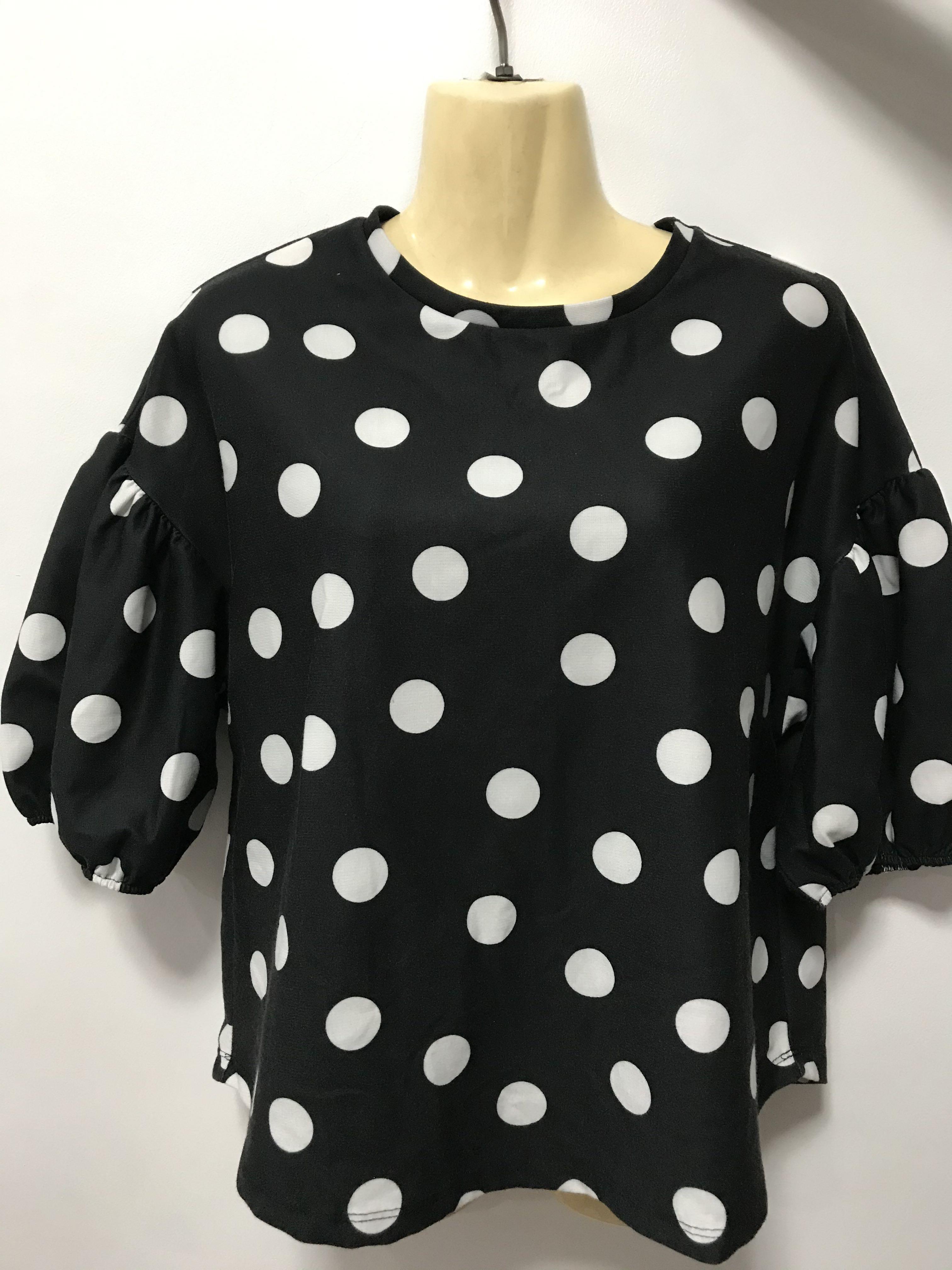 zara long sleeve polka dot dress