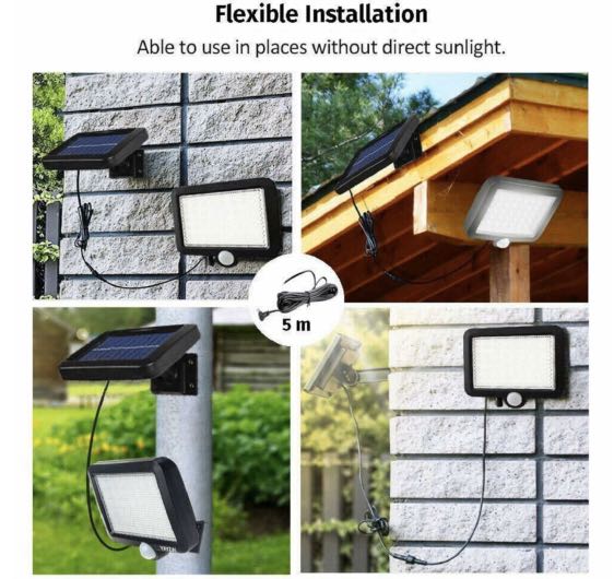 Ready New Stock - 56 LED PIR Security Split Portable Solar Panel Motion ...