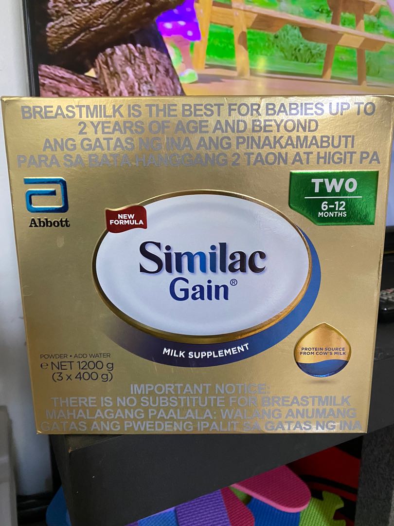 Abbott Similac Gain Two For 6 12 Months 2 Packets Only 800 G Babies Kids Nursing Feeding Breastfeeding Bottle Feeding On Carousell