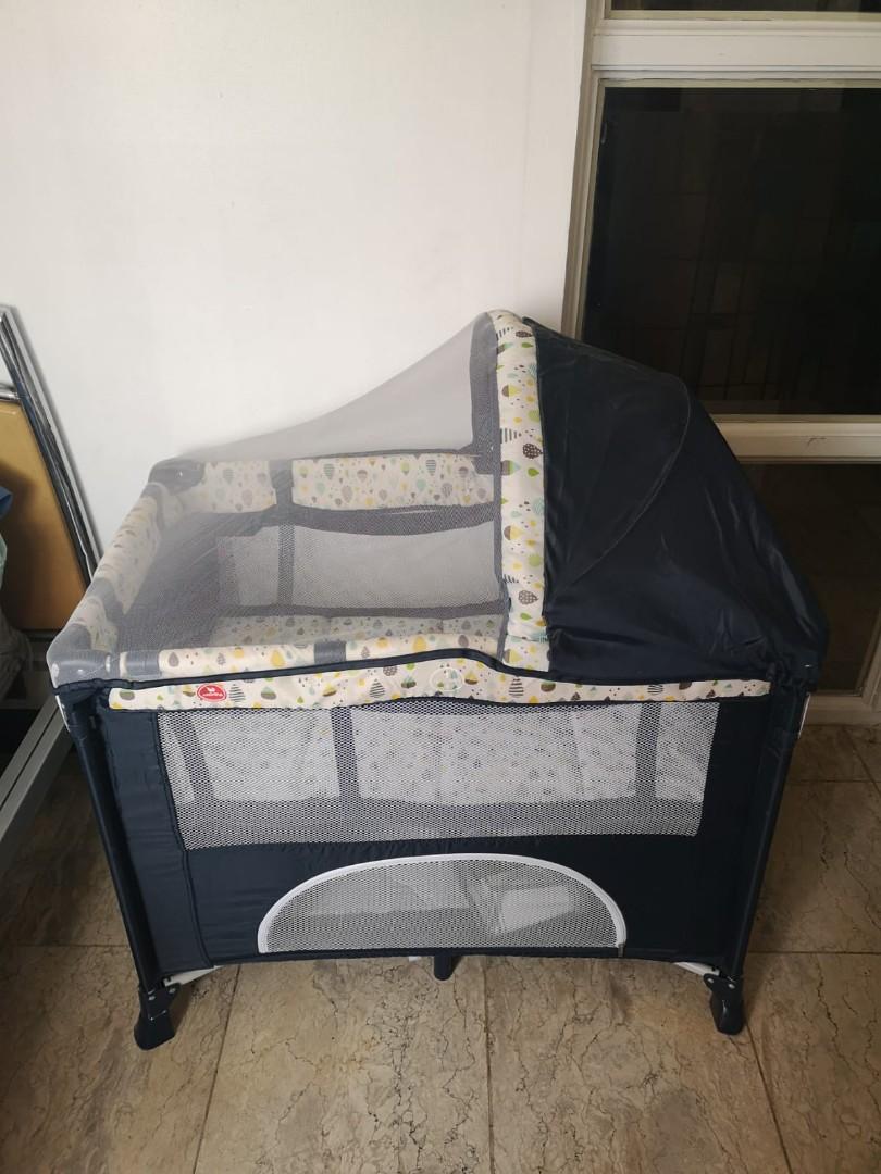 Akeeva Space Saver Baby Crib And Playpen Babies Kids Baby Nursery Kids Furniture Cots Cribs On Carousell