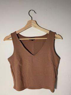 Bardot Nude Cropped Top