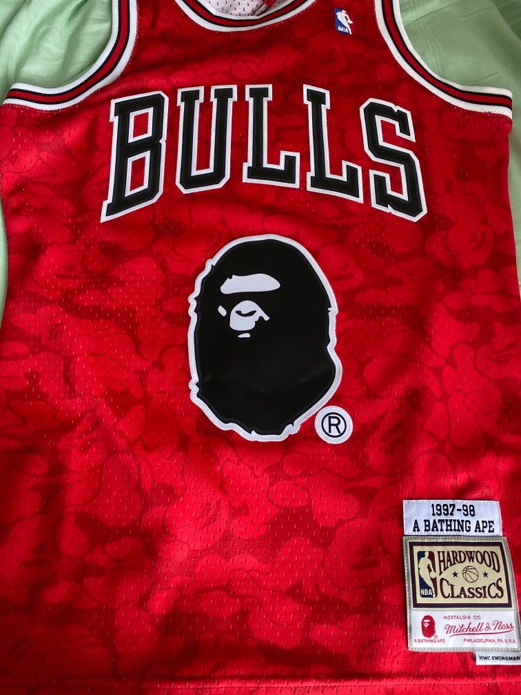 Bape, Shirts, Authentic A Bathing Ape Chicago Bulls Jersey