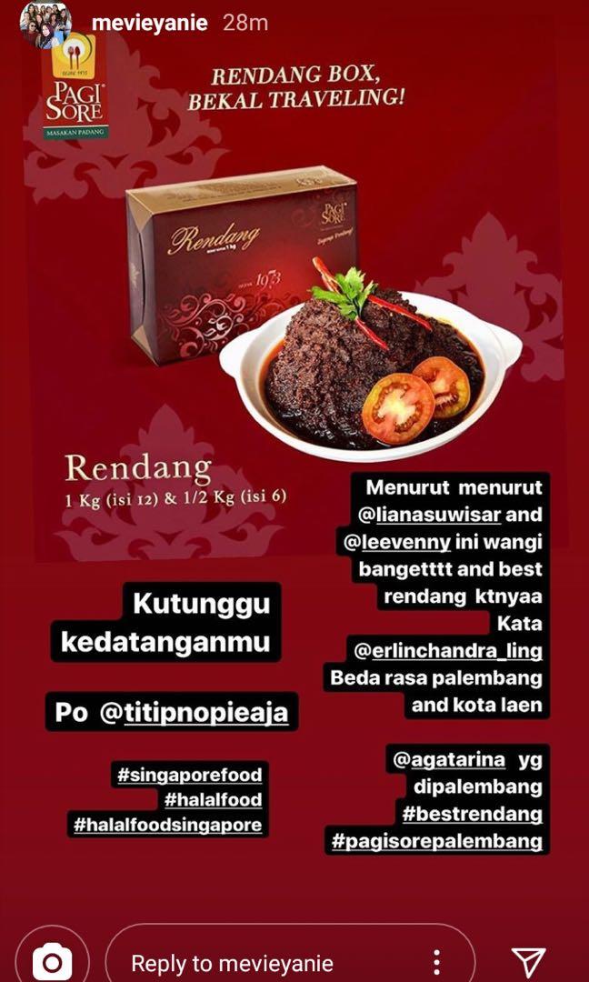 Beef rendang asli padang, Food & Drinks, Packaged & Instant Food on ...