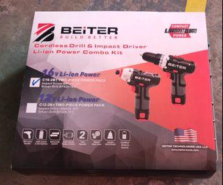 BEITER 16V Combo Set (1 drill, 1 impact driver)