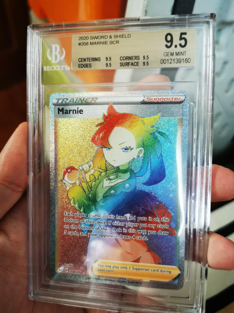 Bgs 9 5 Marnie Secret Rare Pokemon Card D8 2 Toys Games Board Games Cards On Carousell