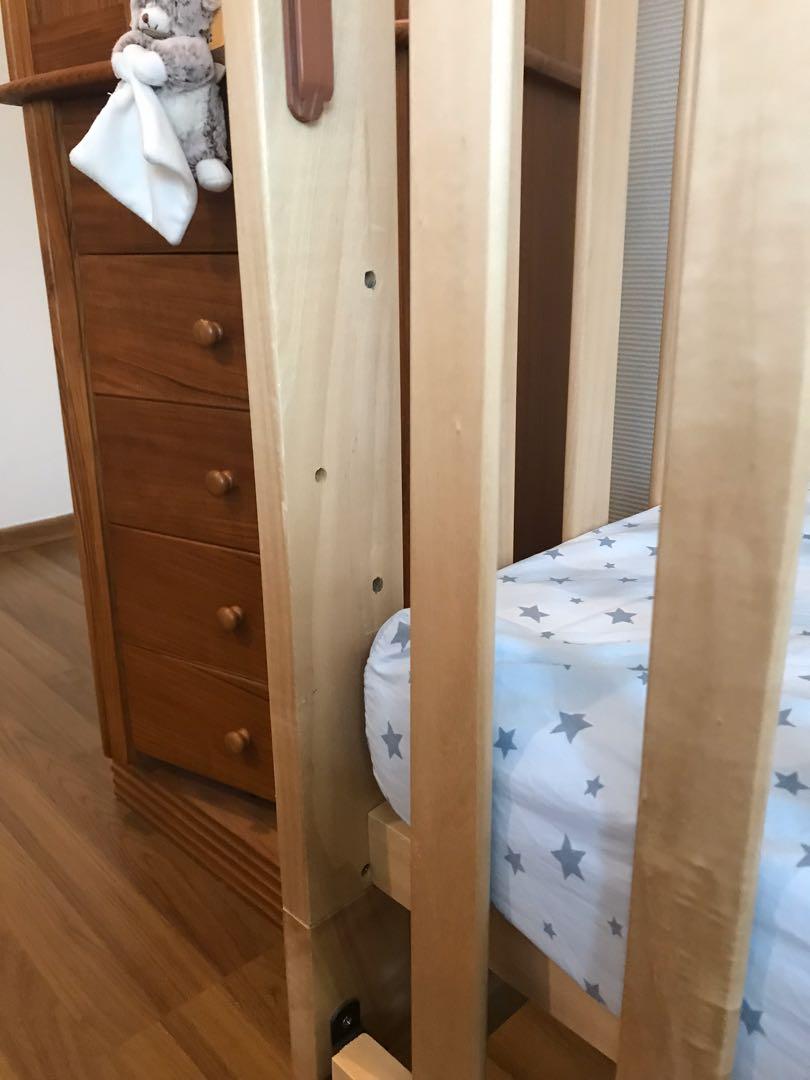 Big Baby Cot Convertible to Toddler Bed, Babies & Kids, Baby Nursery