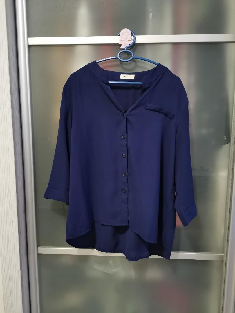 blue formal tops