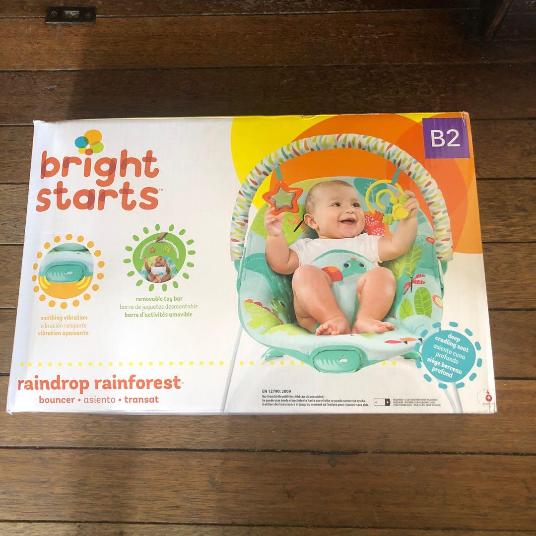 bright starts raindrop rainforest bouncer