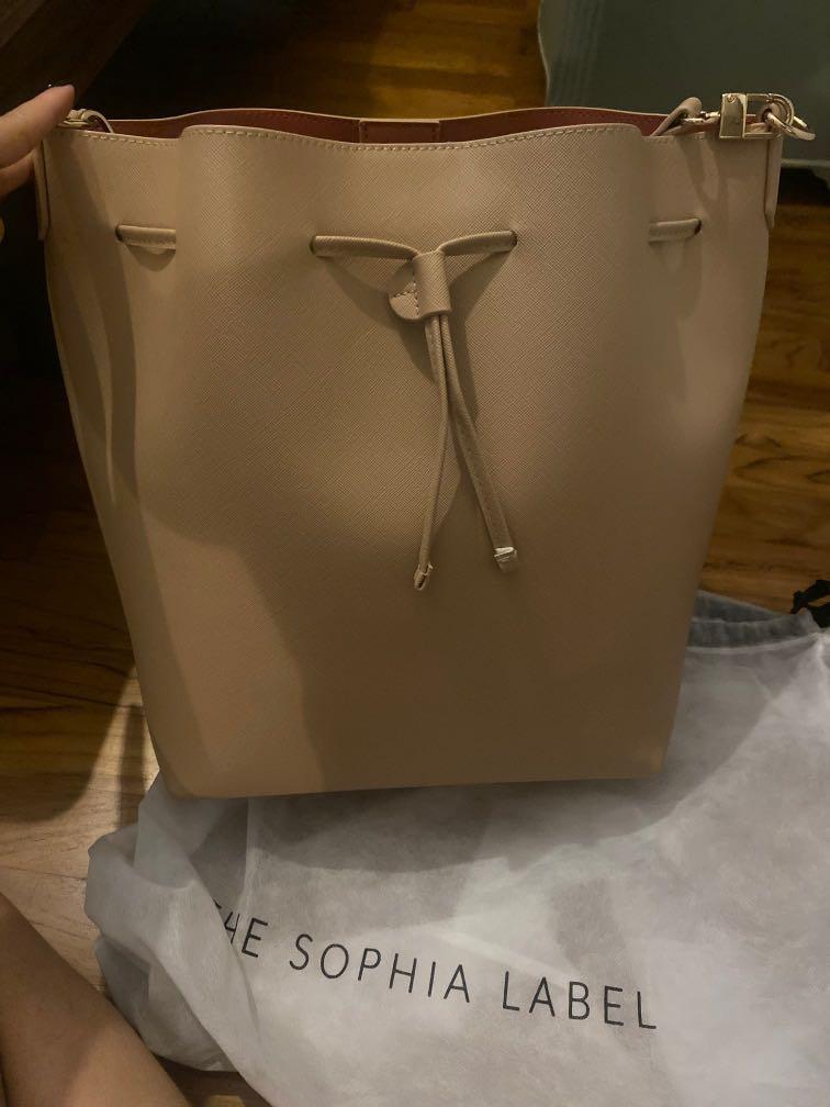 vegan leather bucket bag