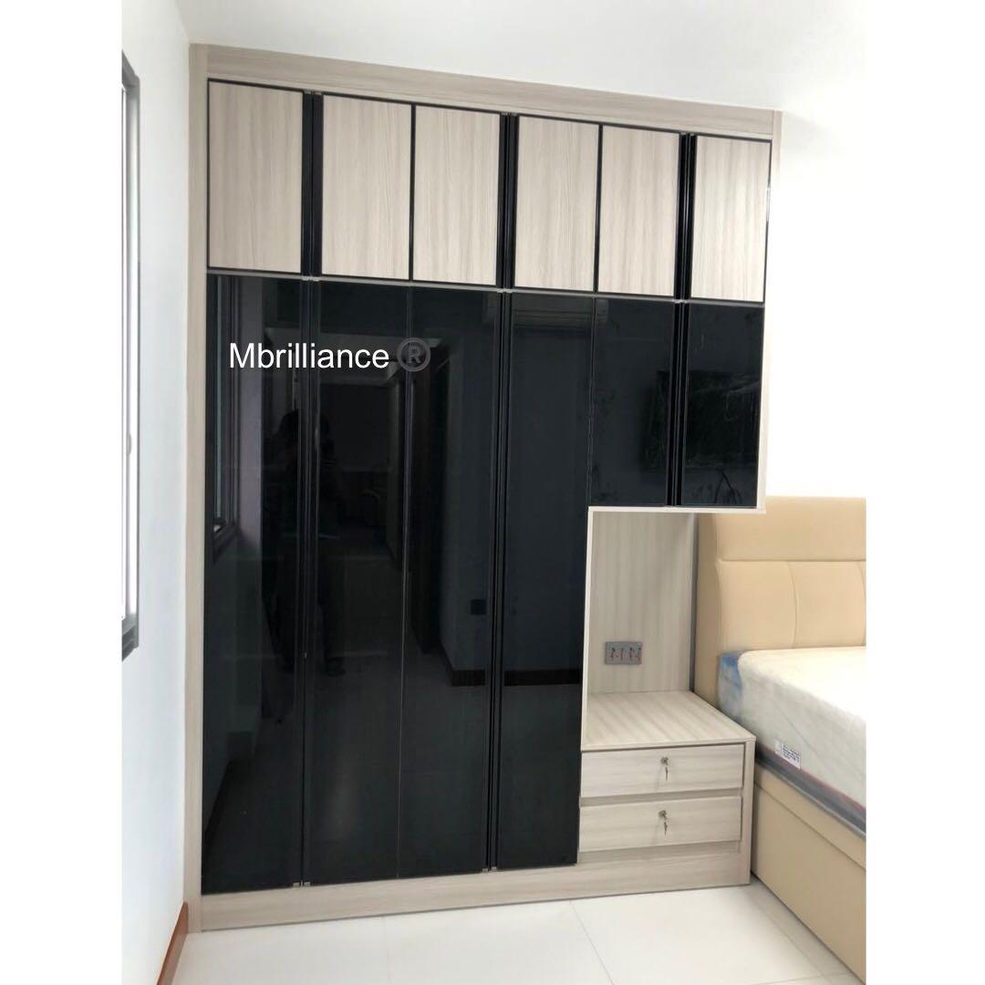 Wardrobe with side sales table