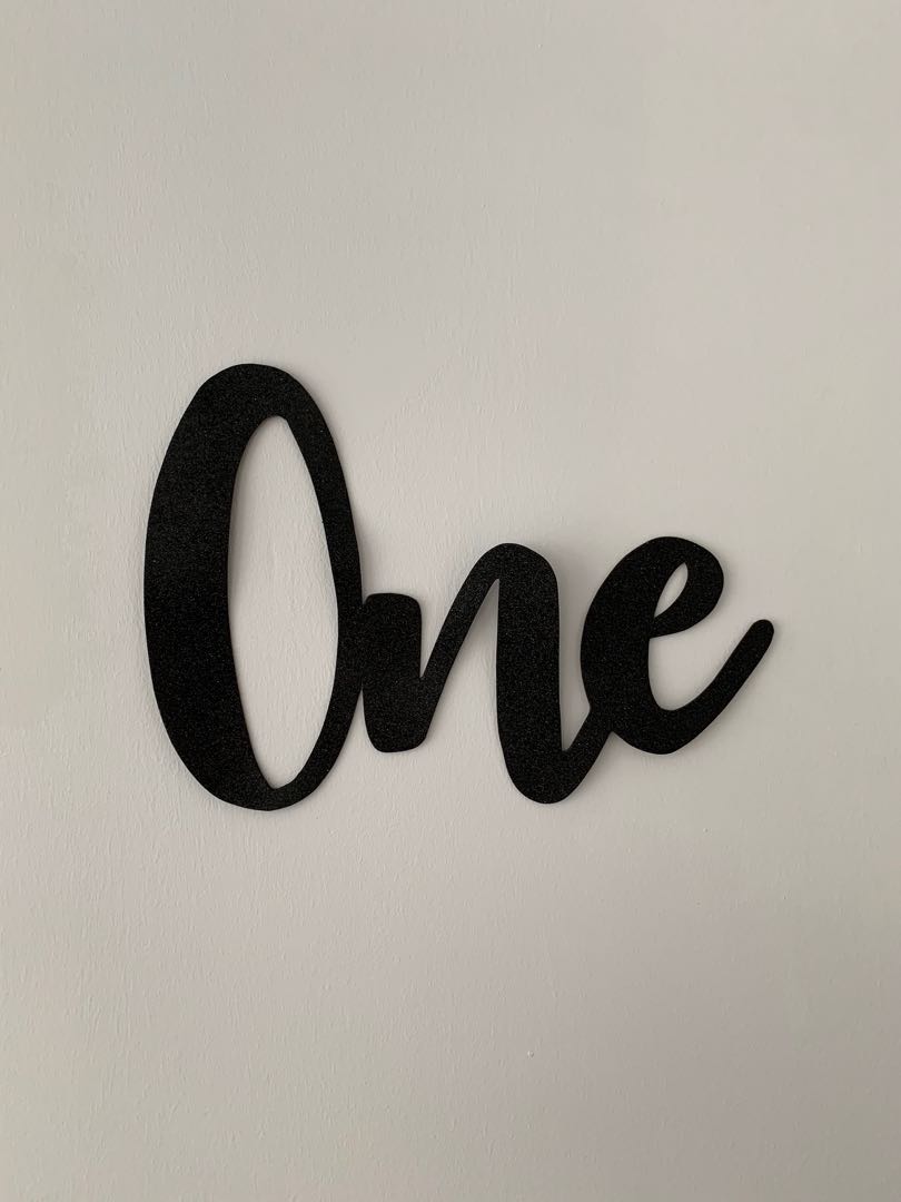 Calligraphy Cutout Number One Birthday Decor Backdrop Design Craft Others On Carousell
