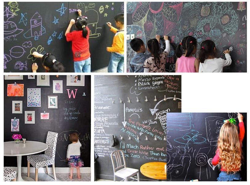 Chalk Board Wallpaper Sticker Decal DIY Classroom Home Decor, Furniture