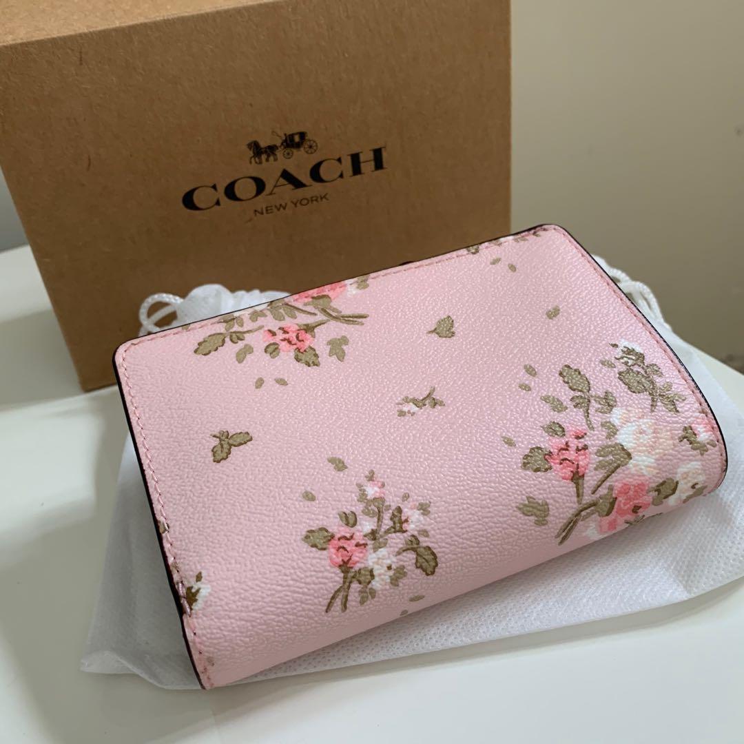 Coach purse pink flowers top