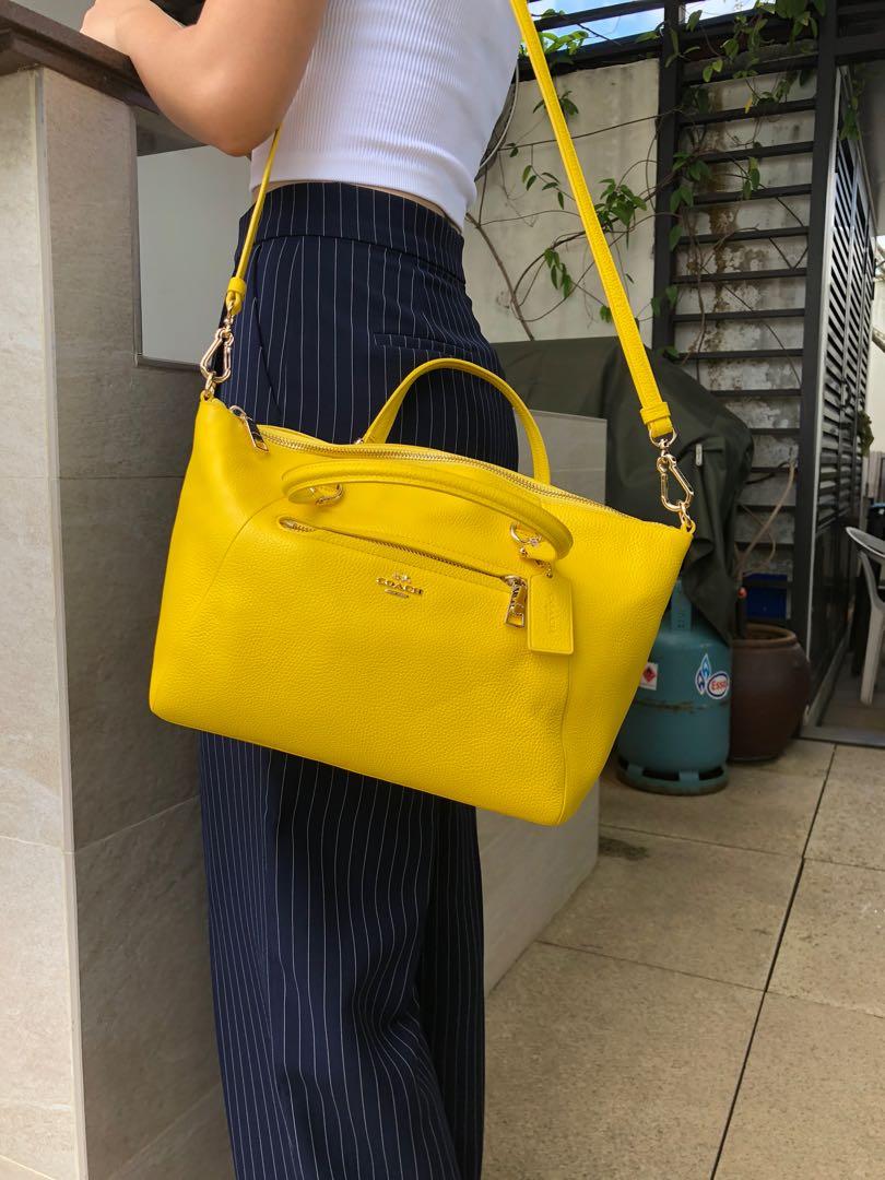 coach prairie satchel yellow